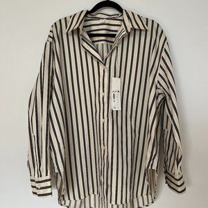 Arket Relaxed Poplin Shirt - Size UK 14